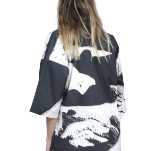 KIMONO NAVY HOKUSAI NOIRNOIR